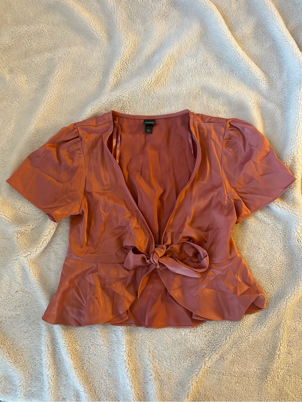 wild fable Rose Tie-Front Peplum Blouse